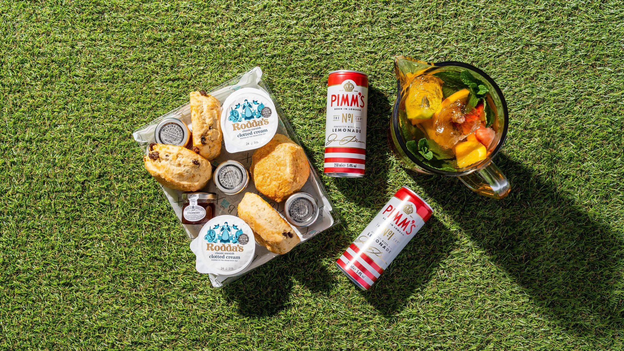 Pimm’s with Scones, Fruity Strawberry Jam and Cornish Clotted Cream